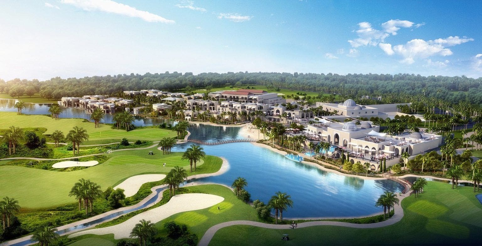 DAMAC Hills 2 suburban community aerial view