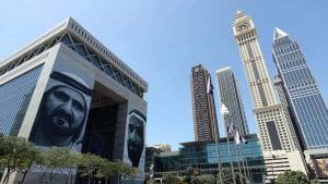 difc clock tower and the gate
