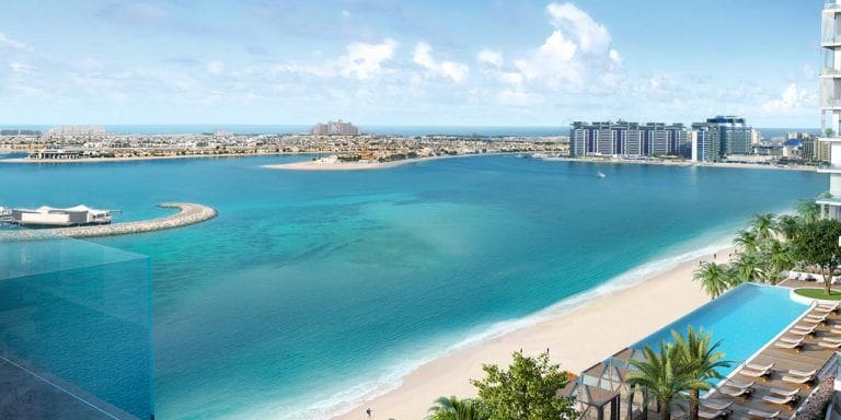 view of the beach from beach isle luxury residential complex