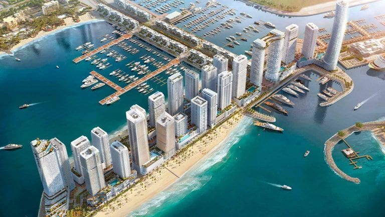 aerial view of south beach villas and apartments