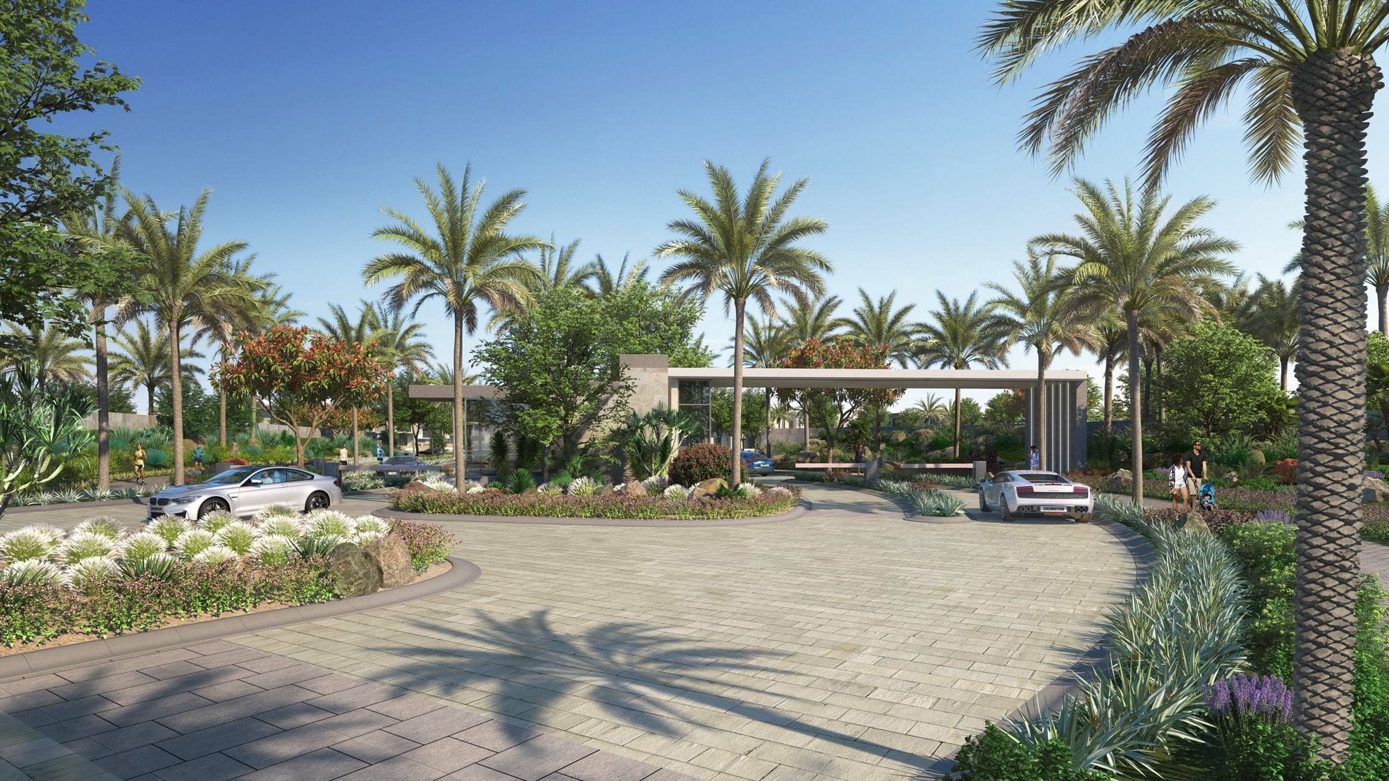 paved roads in jebel ali village townhouses phase