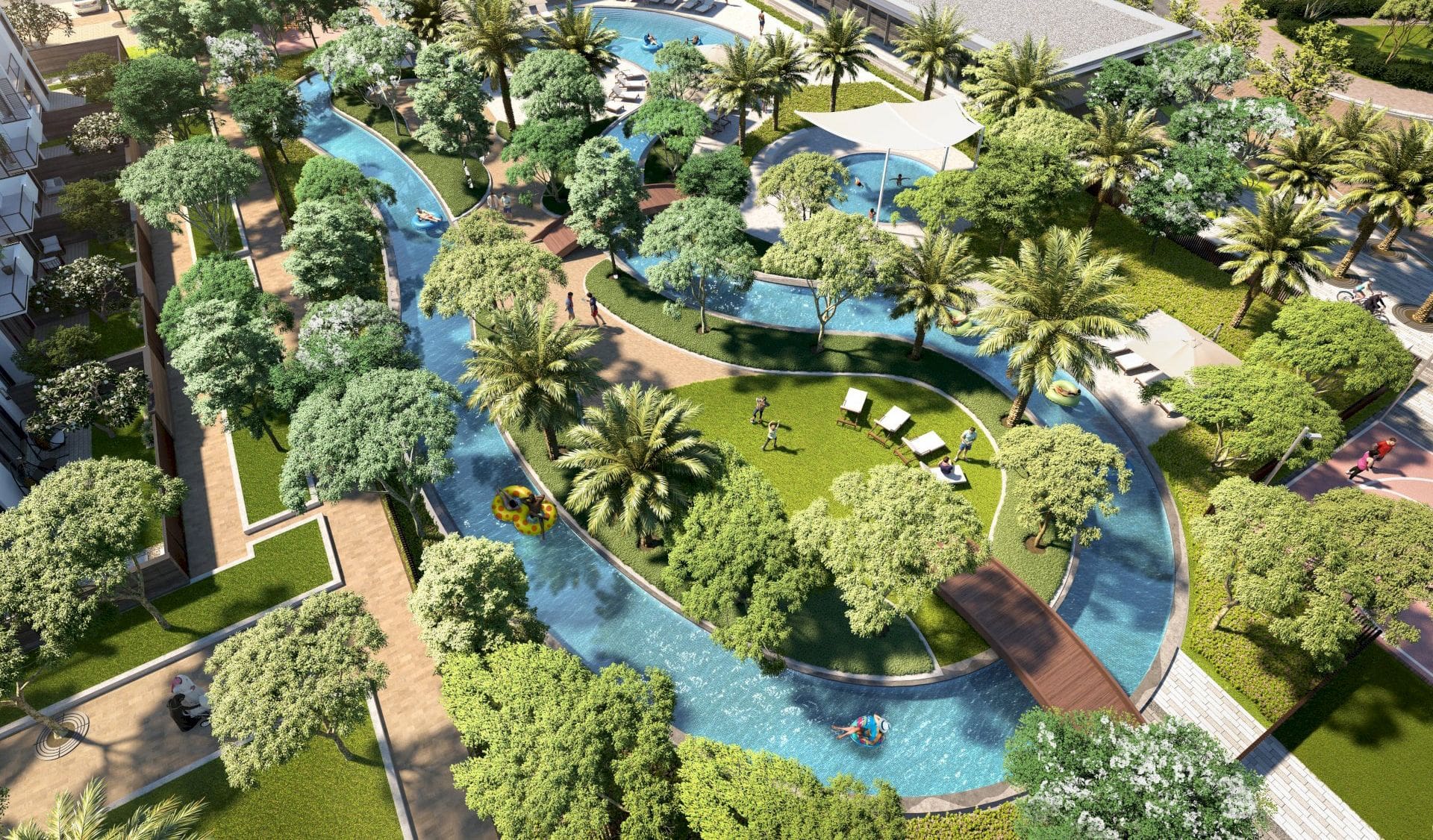 Central Park and community amenities in Arabian Ranches 3, Dubai
