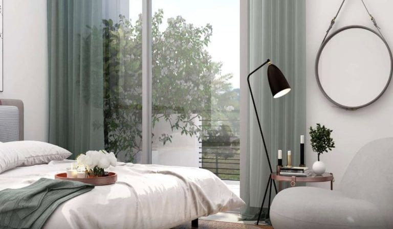 the valley by emaar bedroom interior with balcony