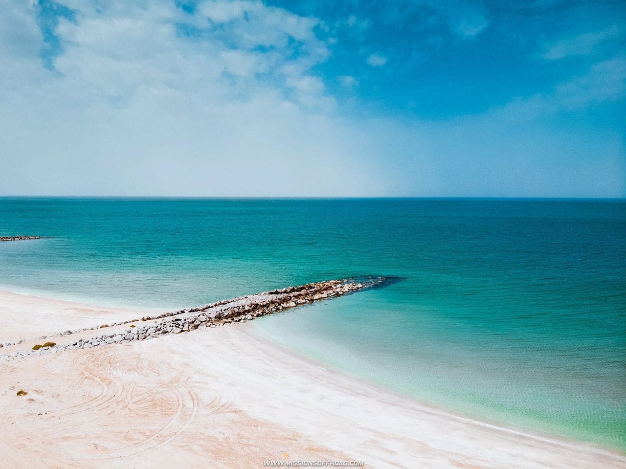 Coastline and mountains in Ras Al Khaimah, UAE