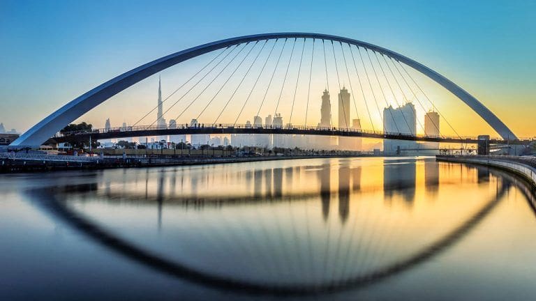 dubai canal bridge near sobha hartland