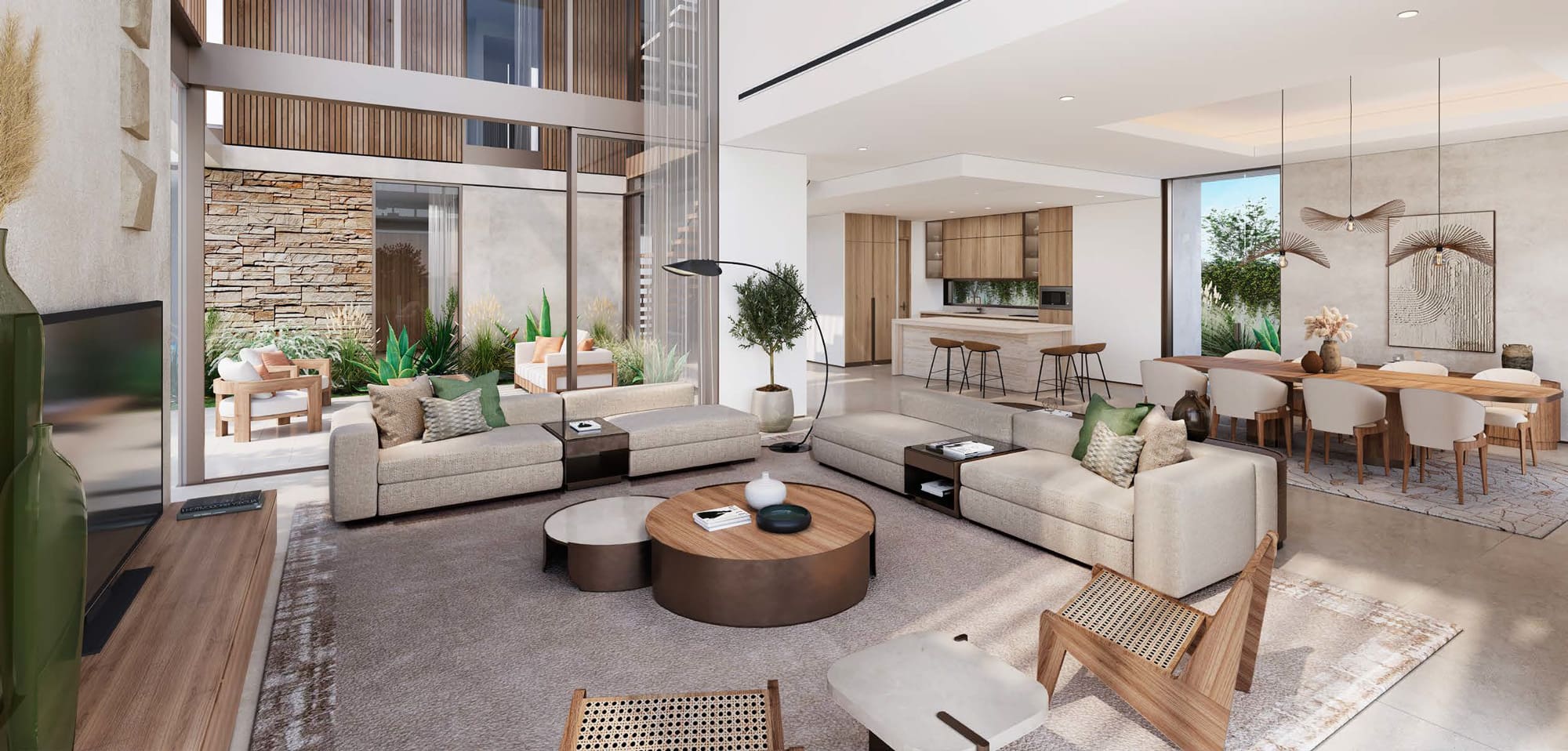 the acres villas luxury living room
