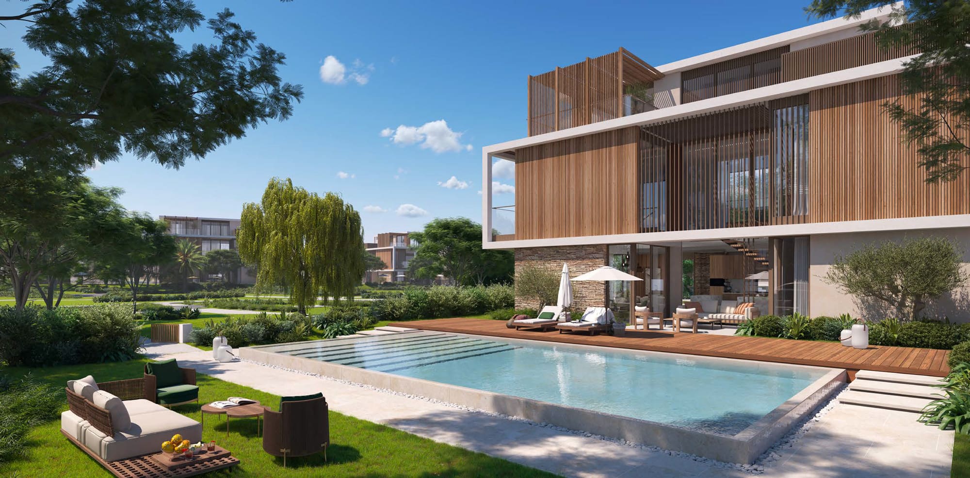 private pool luxury villas in the acres by meraas