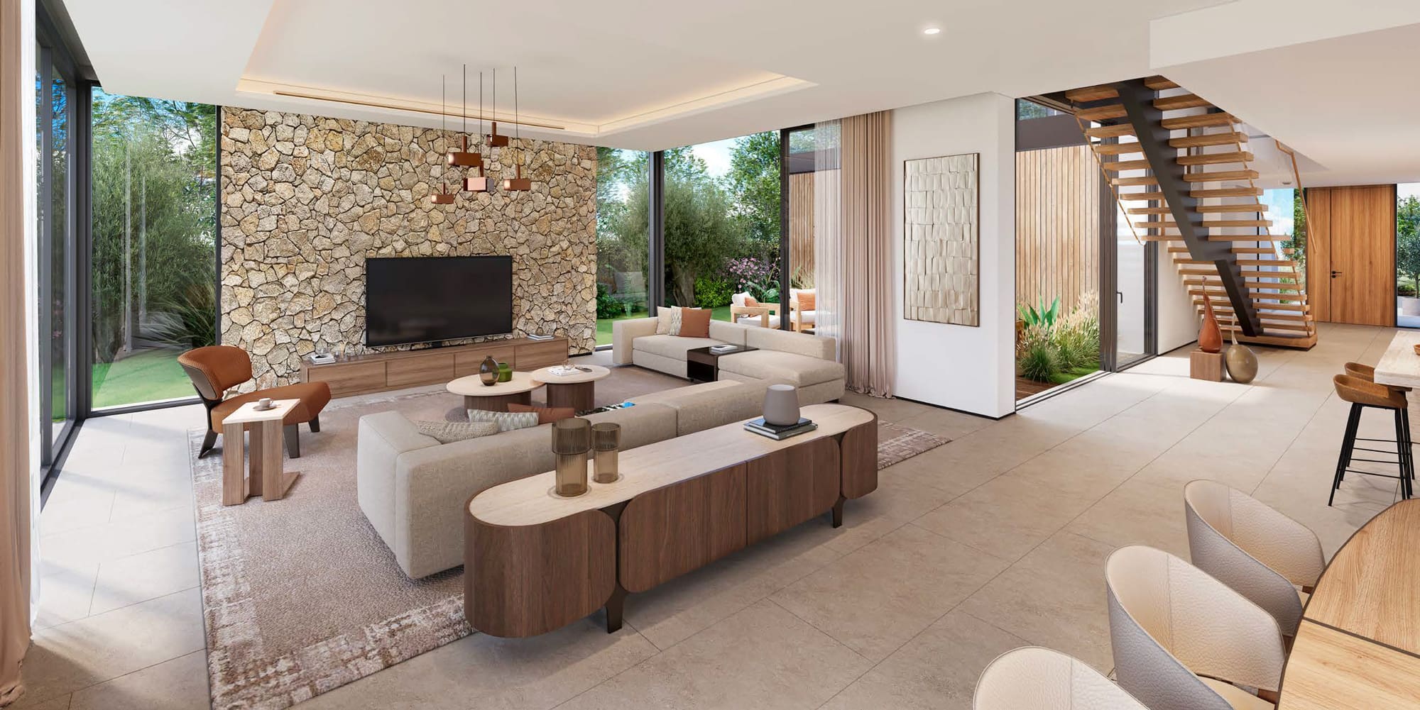 the acres villa living room