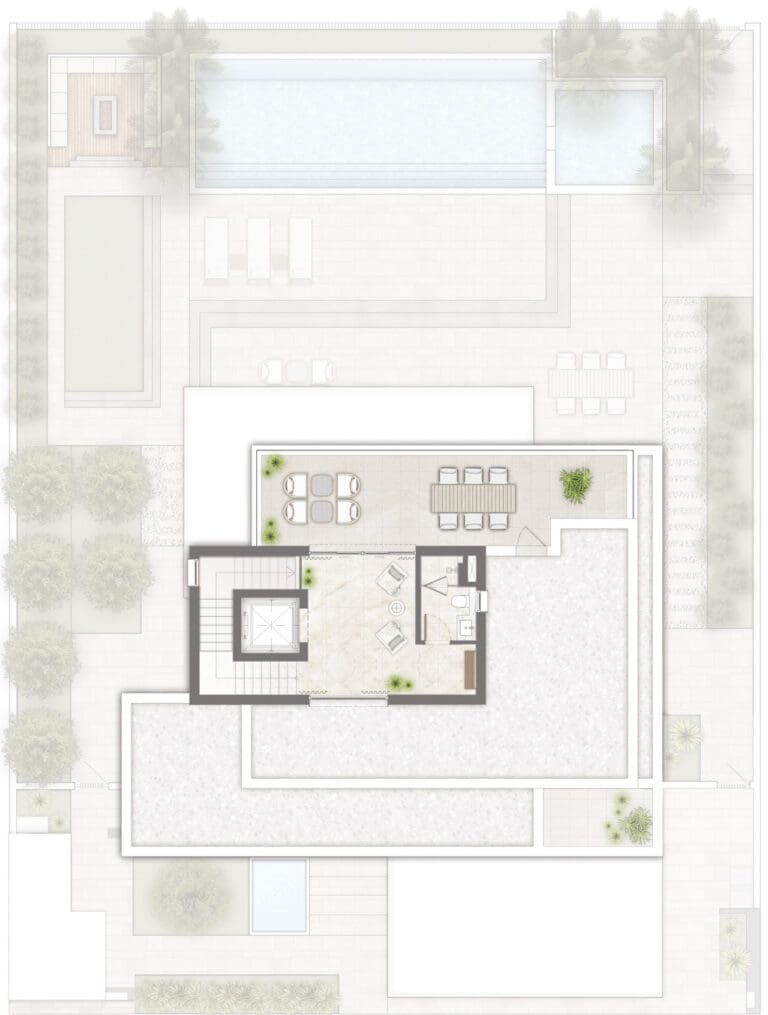 4 bedroom contemporary villa second floor plan in palmiera 3 at the oasis