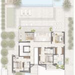 4 bedroom chamfer villa first floor plan in palmiera 3 at the oasis by emaar