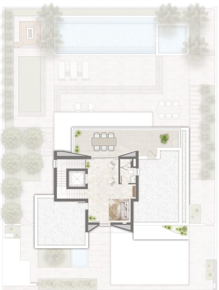 4 bedroom chamfer villa second floor plan in palmiera 3 at the oasis by emaar