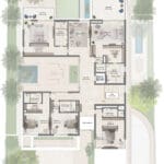 6 bedroom mansion 1st floor plan at lavita in the oasis by emaar