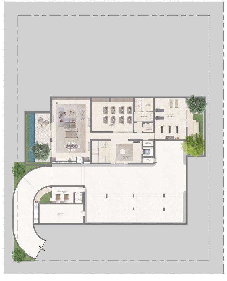 7 bedroom mansion in lavita by emaar - basement floor plan