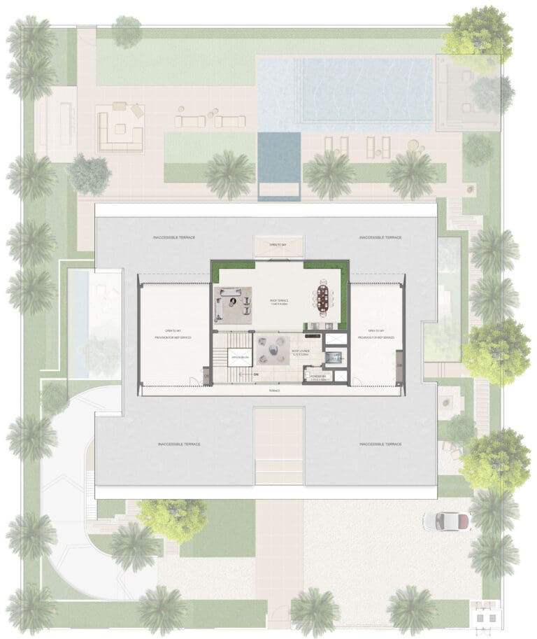 7 bedroom mansion in lavita in the oasis by emaar - roof floor plan