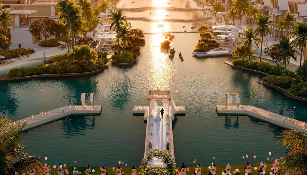 damac islands central view of lakes and rivers