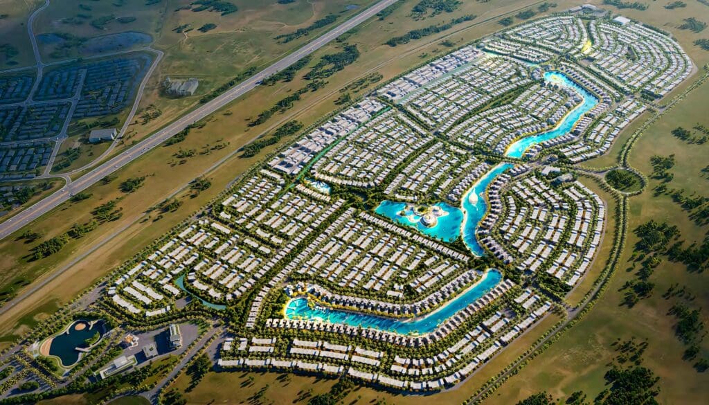 damac islands master plan aerial view