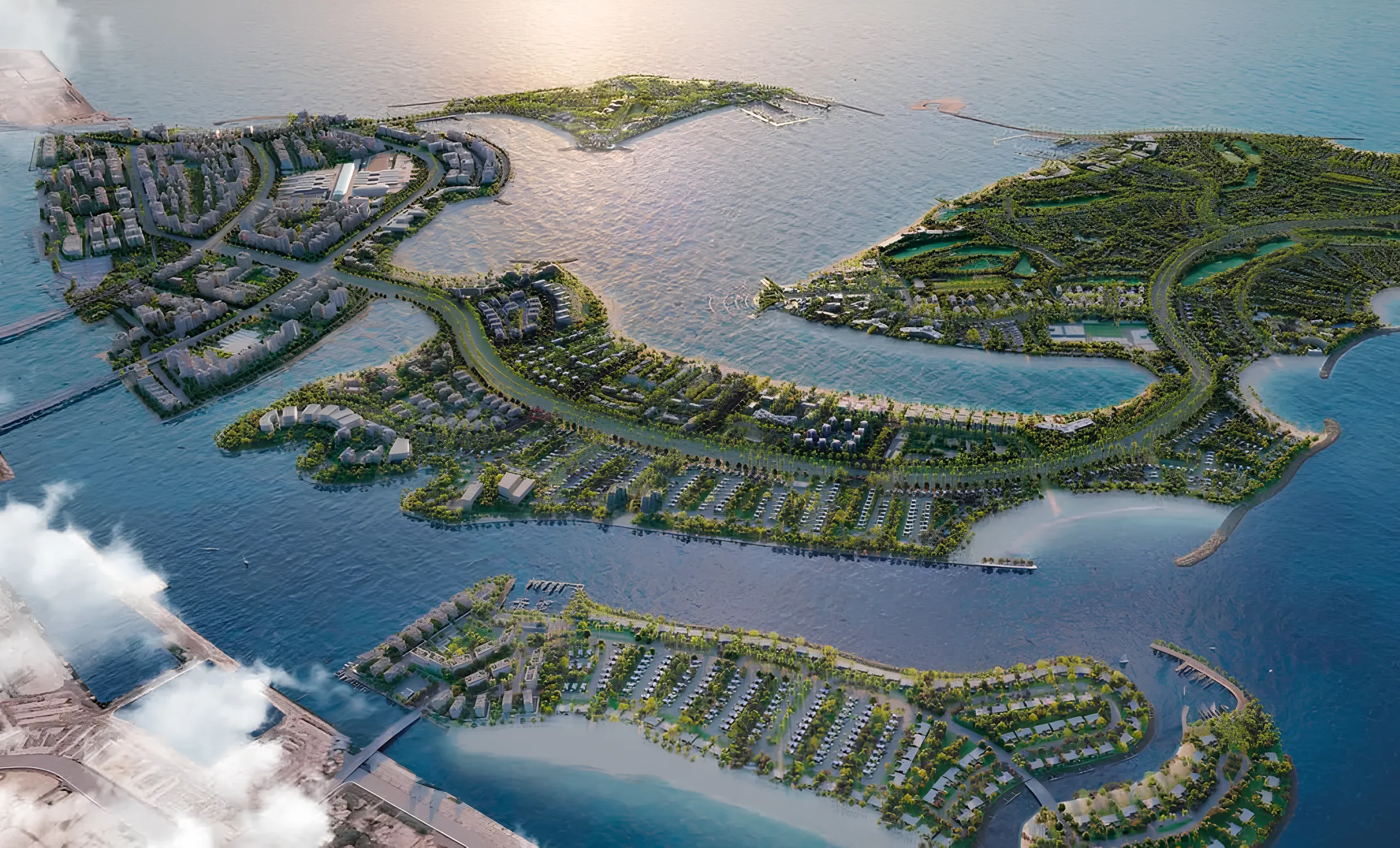 dubai islands aerial view