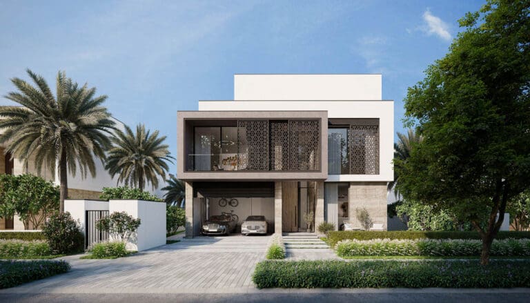palm jebel ali villa exterior main entrance