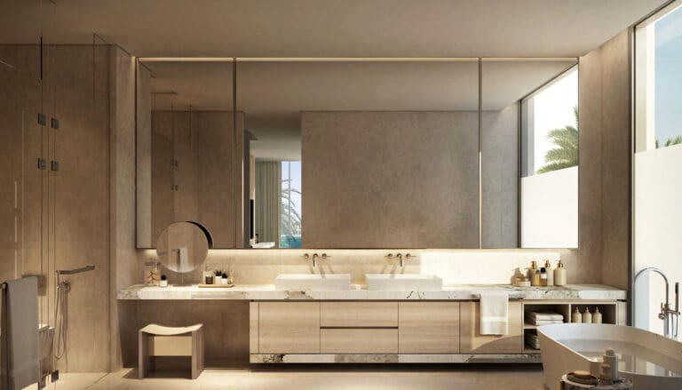 palm jebel ali villa master bathroom