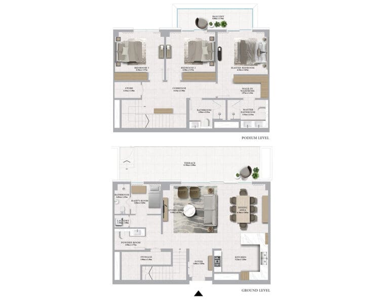 1 bedroom townhouse in marina place floor plan