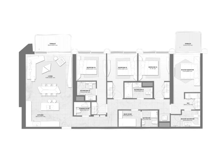 trump tower jeddah 4 bedroom apartment floor plan