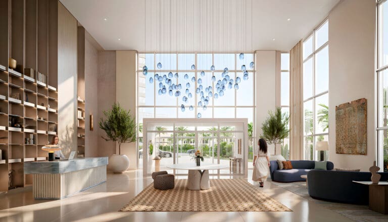 golf acres emaar south reception area rendering