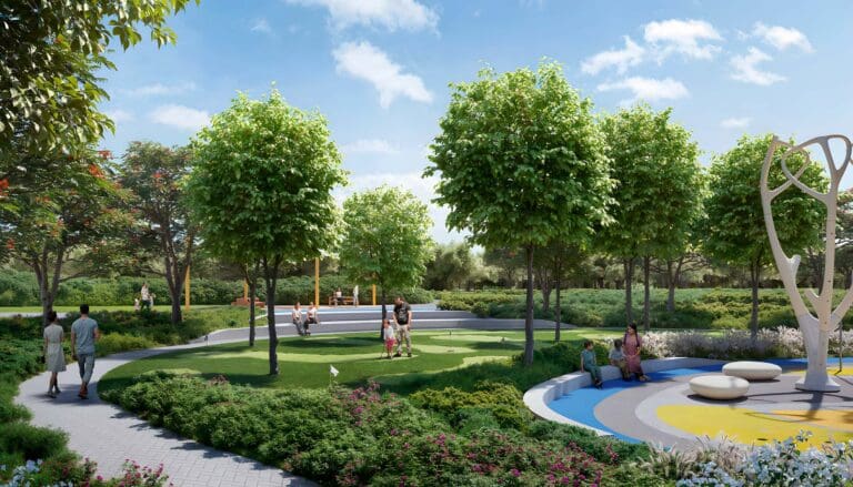 hillsedge community area gardens at dubai hills estate