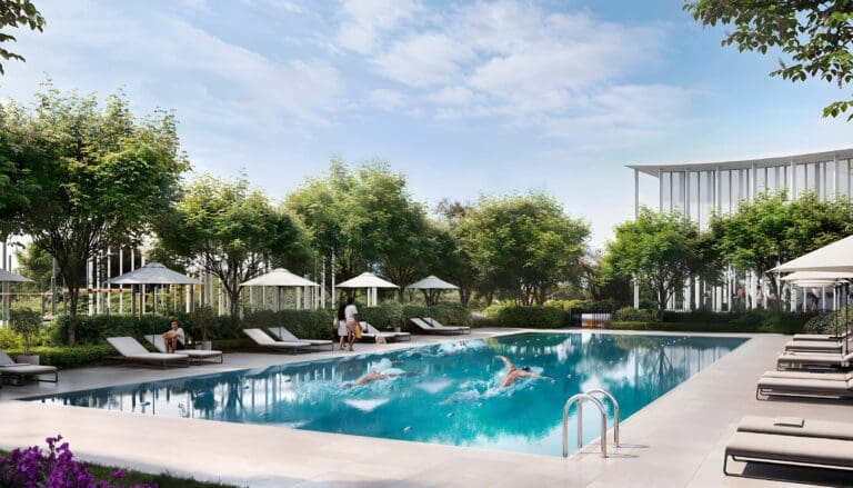 hillsedge community pool at dubai hills estate