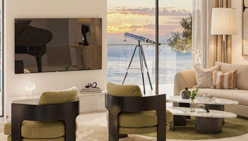 orise by beyond living room example with sea view