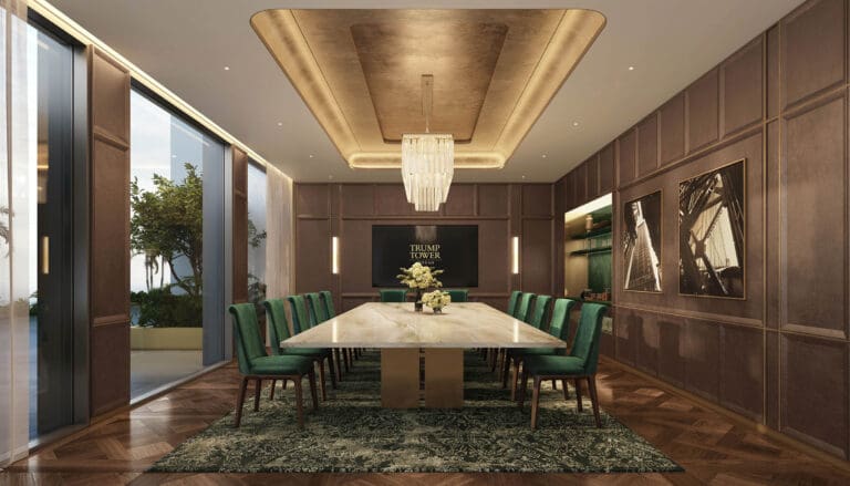 luxury meeting room in the trump tower jeddah brochure