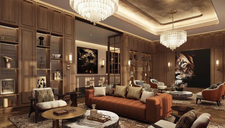 interior design rendering of trump tower jeddah
