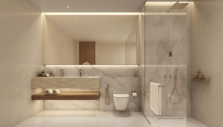 bathroom interior rendering trump tower jeddah
