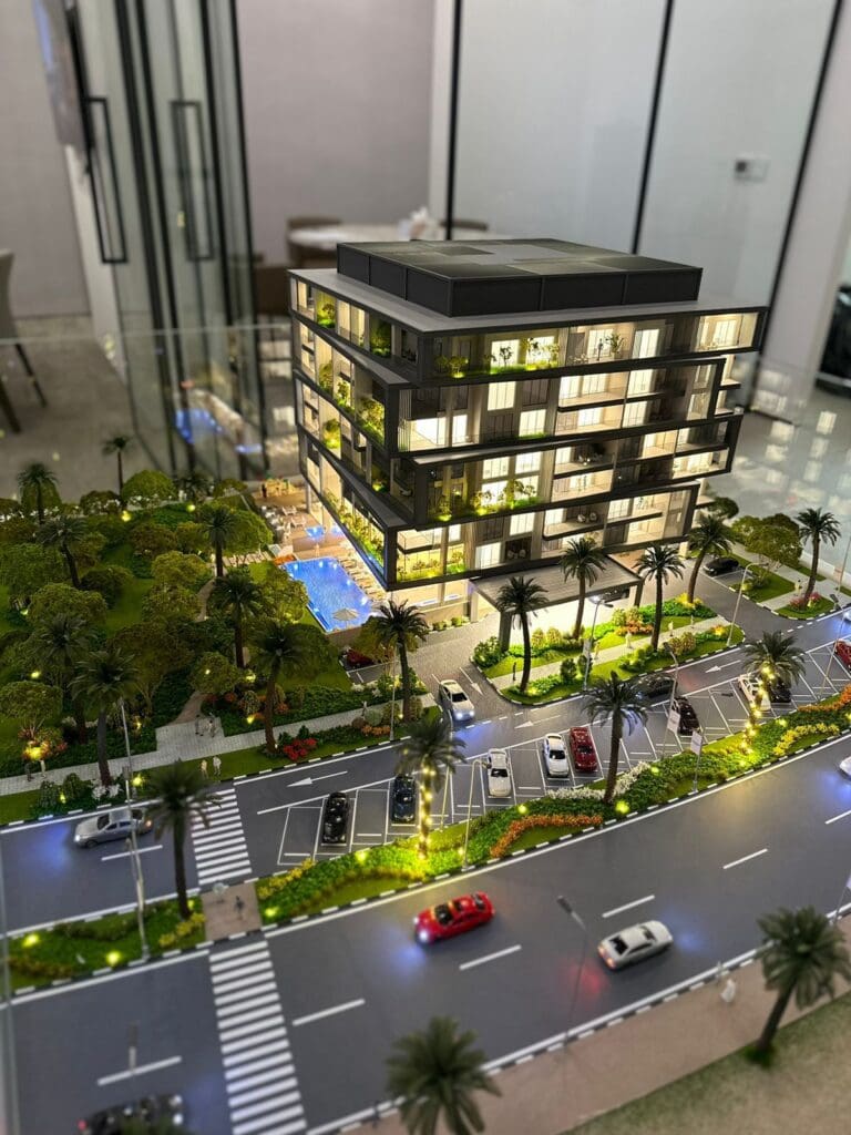 aerial view of uno luxe at al marjan island in ras al khaimah