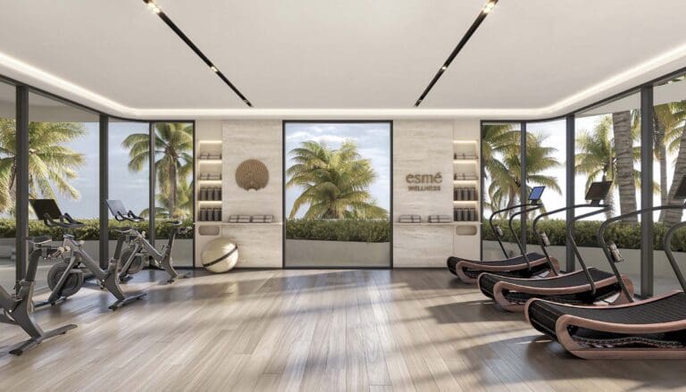 esme beach residences gym and fitness area