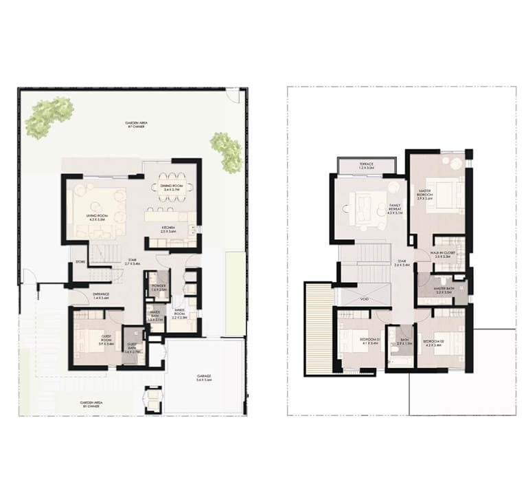 the wilds by aldar cassia 4 bedroom villa floor plan