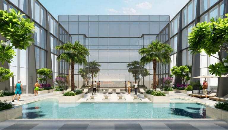 the element at sobha one community pool lower floors