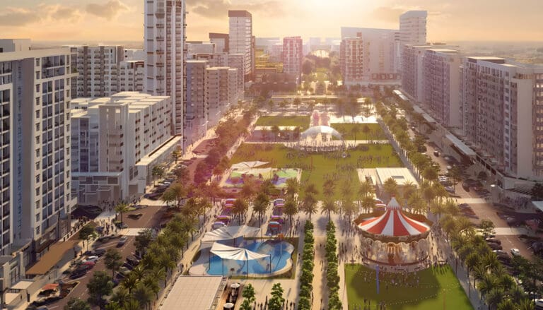 ellison by nshama aerial view of town square