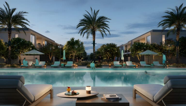 community pool in greenspoint at emaar south