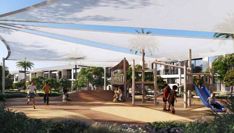 childrens outdoor play area in greenspoint at emaar south