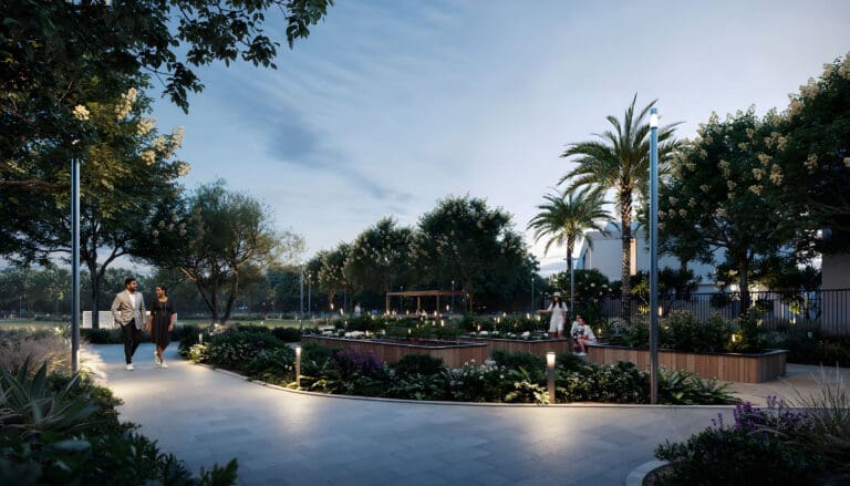 community walkways in greenspoint at emaar south