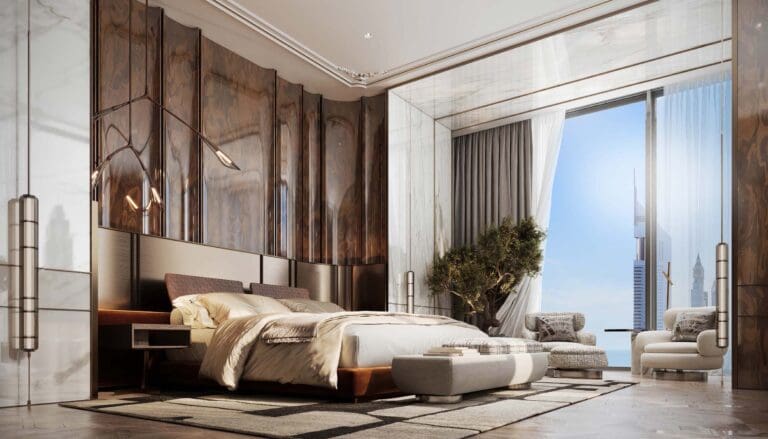 master bedroom interior in burj azizi