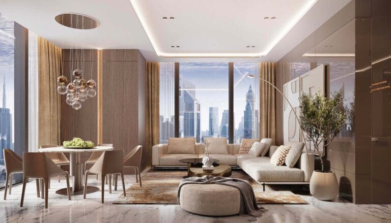living room interiors in burj azizi