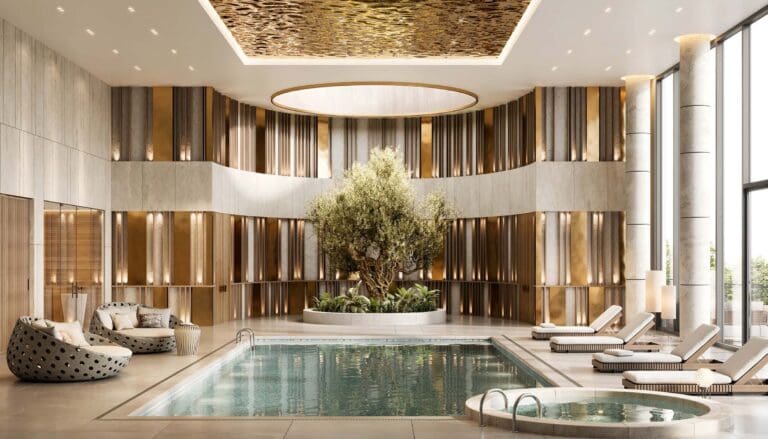 indoor swimming pool in burj azizi