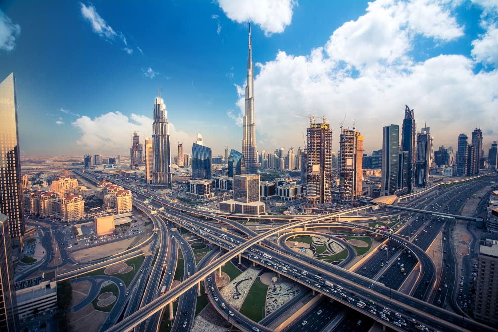 Dubai skyline with Burj Khalifa, showcasing RERA-regulated real estate in 2025.
