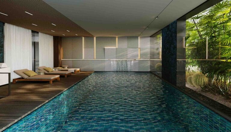 indoor swimming pool at olaia residences