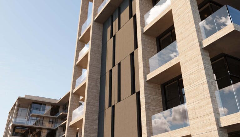 external facade of olaia residences in palm jumeirah