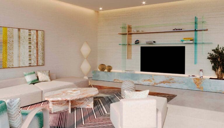 missoni interiors living room in octa isle on dubai islands