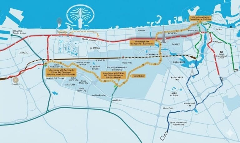 Dubai Approves AED 34 Billion Metro Gold Line