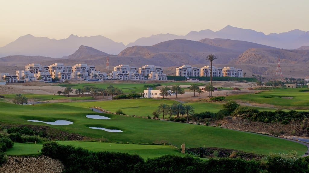 Muscat Hills Golf and Country Club, Oman — residential community overlooking the course