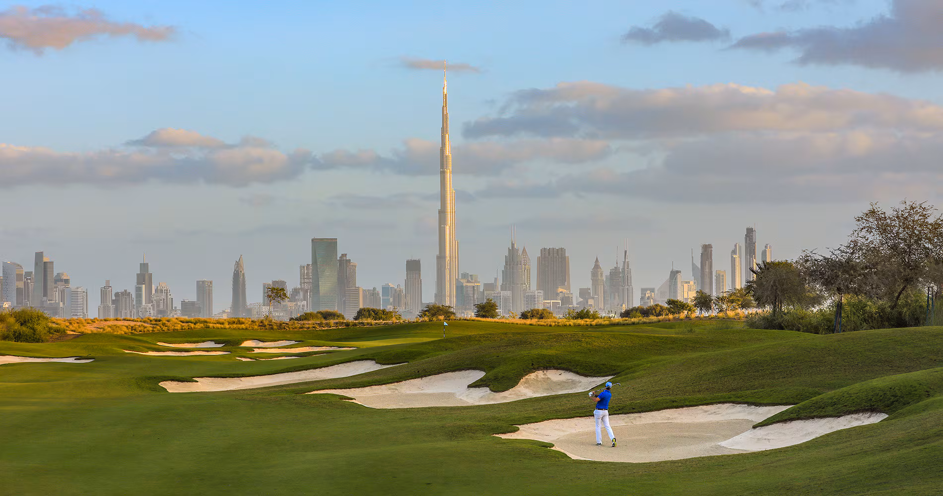 Dubai Hills Golf Club and fairways in Dubai Hills Estate, Dubai
